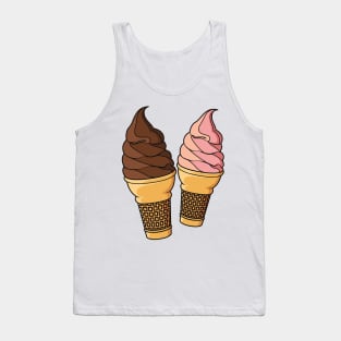 Ice cream cone cartoon illustration Tank Top